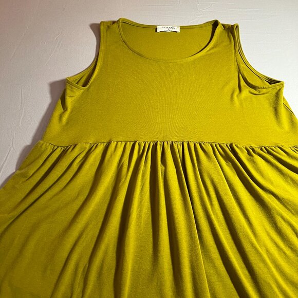 Zenana Tunic Tank Top Size L Mustard Yellow - Picture 3 of 6